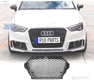 GRIGLIA PER AUDI A3 8V 12-16 LOOK RS3 NERO CROMATO