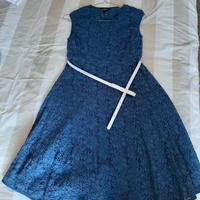 Abito premaman blu chiaro in pizzo, taglia S