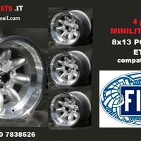 Cerchi minilite 8x13 4x98 et-6 Fiat Lancia Alfa