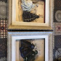 Coppia Quadri 800 Moda francese antiquariato