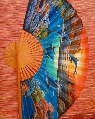 Ventaglio Gigante da Parete (150x90 cm) - Dipinto 