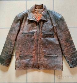 giacca vera pelle invecchiata 