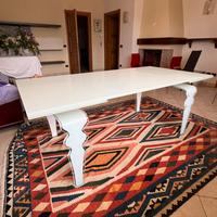 Tavolo Tonin allungabile in vetro bianco 200 x 100