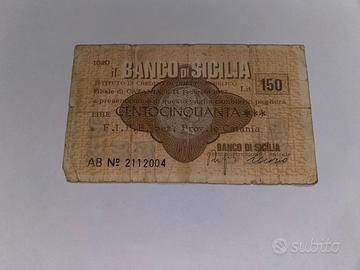 150 lire Banco di Sicilia - 14 febbraio 1977