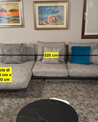 Divano con penisola Gyform lungo 320cm