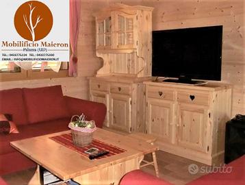 Mobili Rustici Legno Abete Soggiorno Taverna 0350