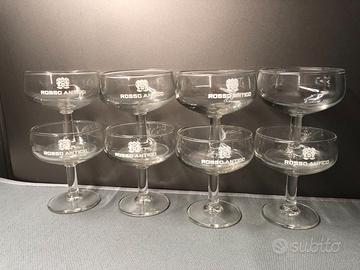 Bicchieri pubblicitari ROSSO ANTICO vintage