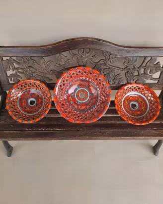 Set di 3 Piatti per Lampadario in ceramica Sicilia