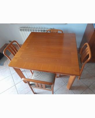 tavolo di legno massello + sedie