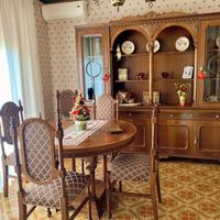 STANZA DA PRANZO IN NOCE O SOLO TAVOLO CON 6 SEDIE