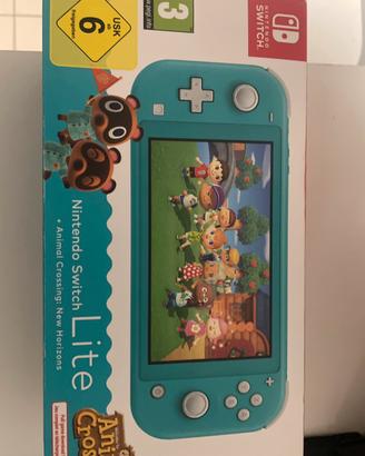 Nintendo switch lite Animal crossing turchese