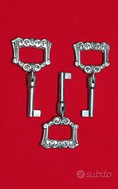 3 Chiavi in ottone antiche primo novecento