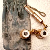 Binocolo madreperla da teatro anni 40