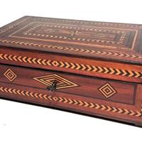 CASSETTINA  antica in legno decorata