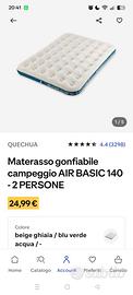 Materasso gonfiabile campeggio + pompa elettrica