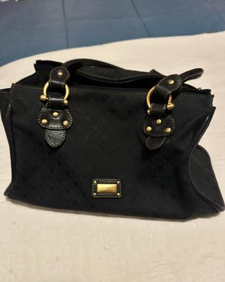 Borsa Coccinelle in canvas nero