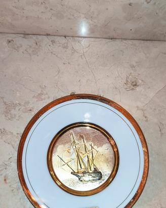 Piatto decorativo vintage Chokin Art Japan.
