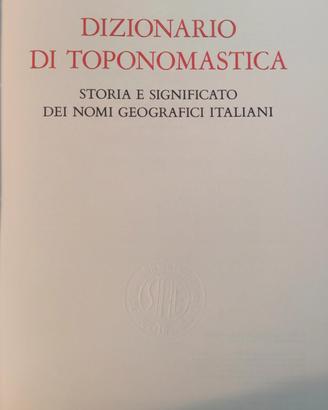 Dizionario di Toponomastica  UTET