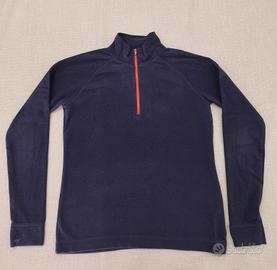 Maglia pile tg 14 anni S viola dettaglio strass 