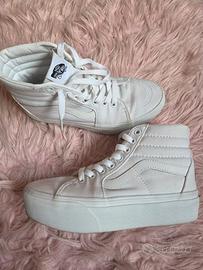 Scarpe platform bianche Vans