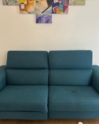 Divano 2 posti con recliner elettrico