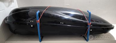 BAULE BOX DA TETTO PER AUTO  ATTACO CANALINA A T