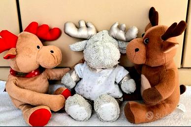 Lotto 3 Peluche Renne Natale