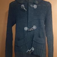 Maglione uomo a zip con cappuccio