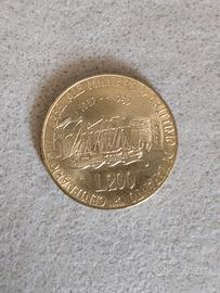 Moneta 200 lire centenario Arsenale militare Taran