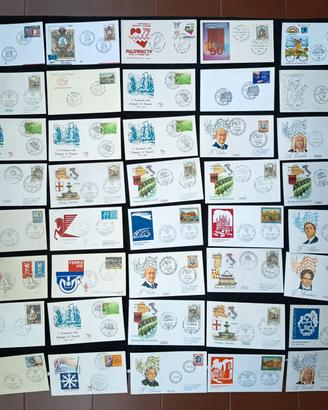 Italia FDC grande lotto di N. 40 Buste Filateliche