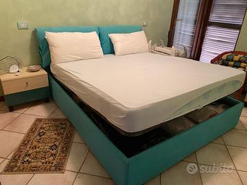 Letto contenitore con comodini e cassettiera