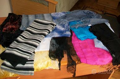 Lotto 12 sciarpe donna vintage e non