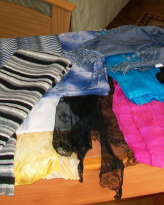 Lotto 12 sciarpe donna vintage e non