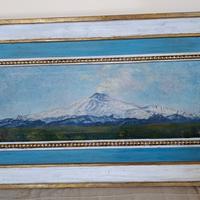 Etna innevata -Dipinto su tela.