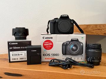 Canon EOS 1300D + EF-S 18-55 + EF 50mm