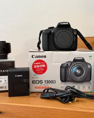 Canon EOS 1300D + EF-S 18-55 + EF 50mm