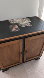 madia restaurata piccola credenza 