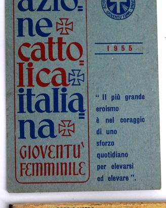 Tessera Azione Cattolica - Gioventù Femminile 1955