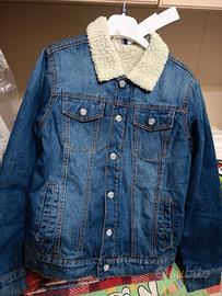 Giacca in jeans con pelliccia 11/12 anni