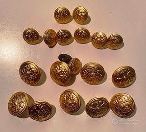 Bottoni dorati militari nuovi