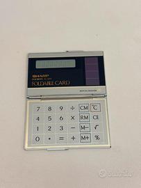 Calcolatrice vintage Sharp EL-866 Foldable Card