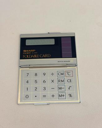 Calcolatrice vintage Sharp EL-866 Foldable Card
