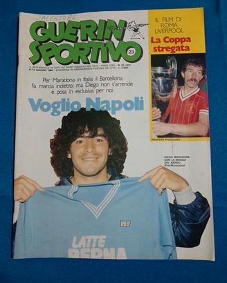 guerin sportivo n. 23 (1984) - copertina maradona 