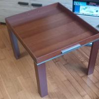 Tavolo basso in legno e metallo