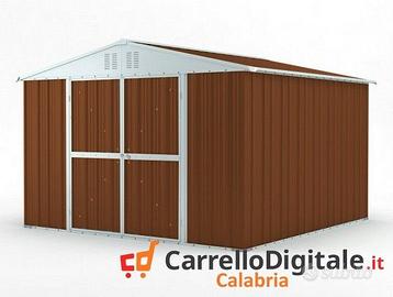 Box struttura lamiera Acciaio 327x307 legno scuro