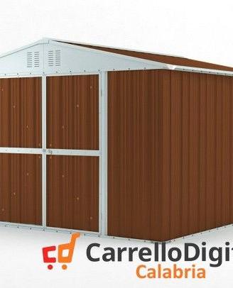 Box struttura lamiera Acciaio 327x307 legno scuro