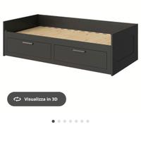 letto Ikea brimnes nero