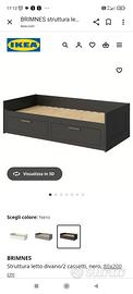 letto Ikea brimnes nero