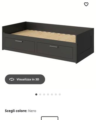 letto Ikea brimnes nero