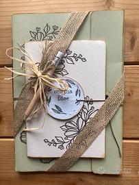 Set cartoleria artigianale: taccuino + quaderno